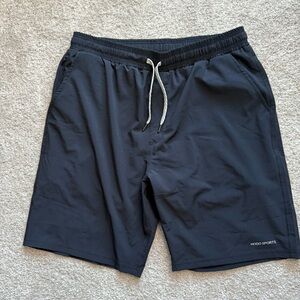 Hodosports Men’s quick dry cargo swim trunks w/ compression liner black 9” L